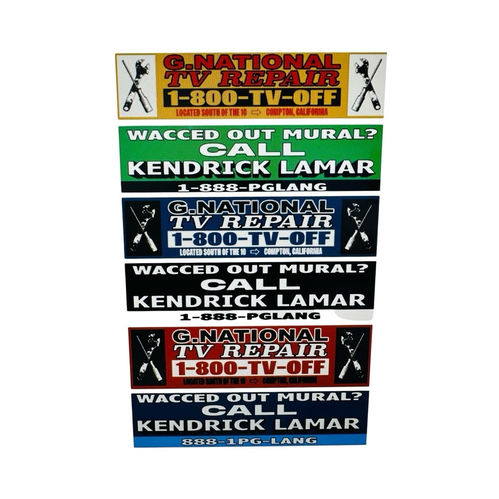 2025 SZA KENDRICK LAMAR GNT Grand National Tour Concert 6 Sticker Pack NWT